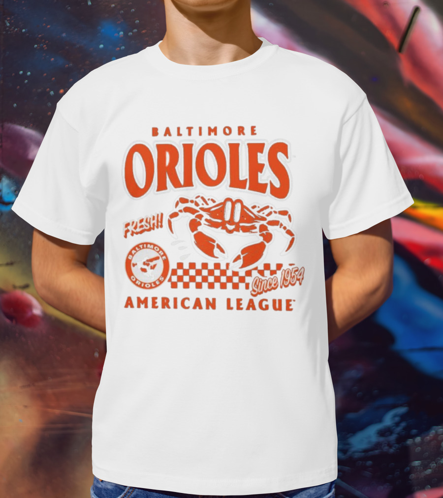 Baltimore Orioles Fresh Crab Since 1954 American League Baseball Retro Team T-Shirt