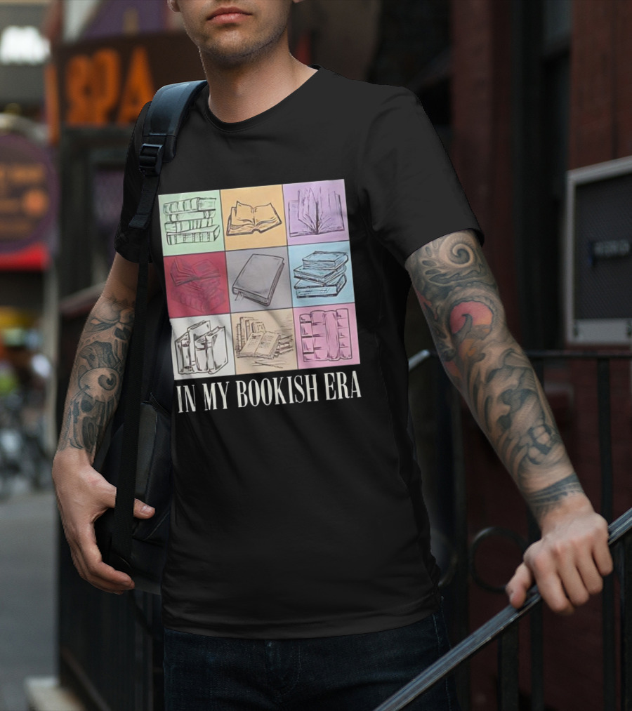 In My Bookish Era Reading Stack Aesthetic T-Shirt