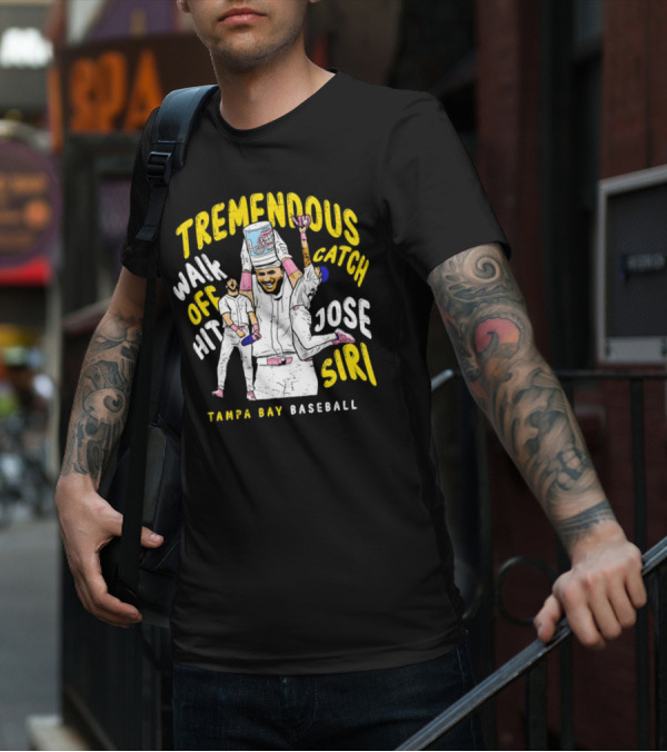 Tremendous Walk Off Hit Catch Jose Siri Tampa Bay Baseball T-Shirt