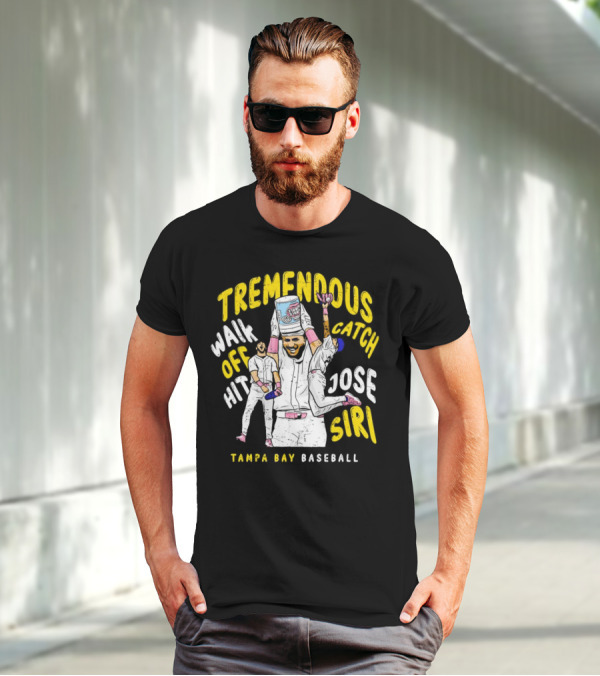 Tremendous Walk Off Hit Catch Jose Siri Tampa Bay Baseball T-Shirt