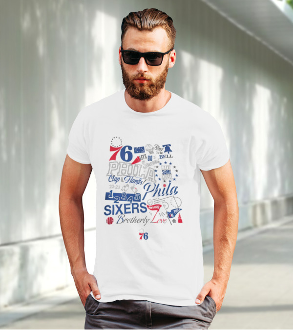 Philadelphia 76ers Clap Hands Go Phila Sixers Stars 76 1949 T-Shirt