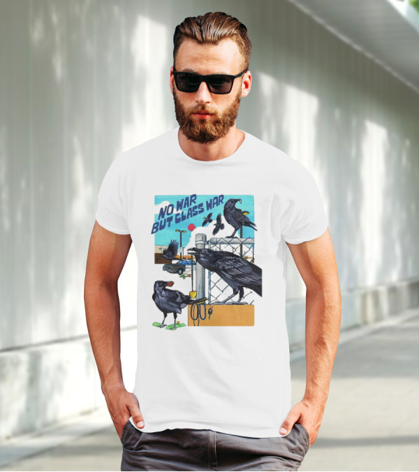 No War But Class War Halsey Berryman Crows Urban Graffiti Scene T-Shirt