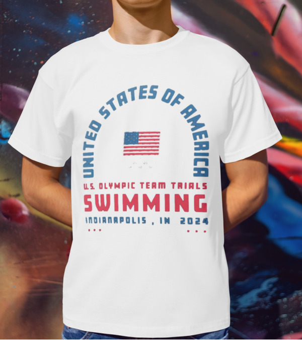 UNITED STATES OF AMERICA U.S. OLYMPIC TEAM TRIALS SWIMMING INDIANAPOLIS IN T-Shirt