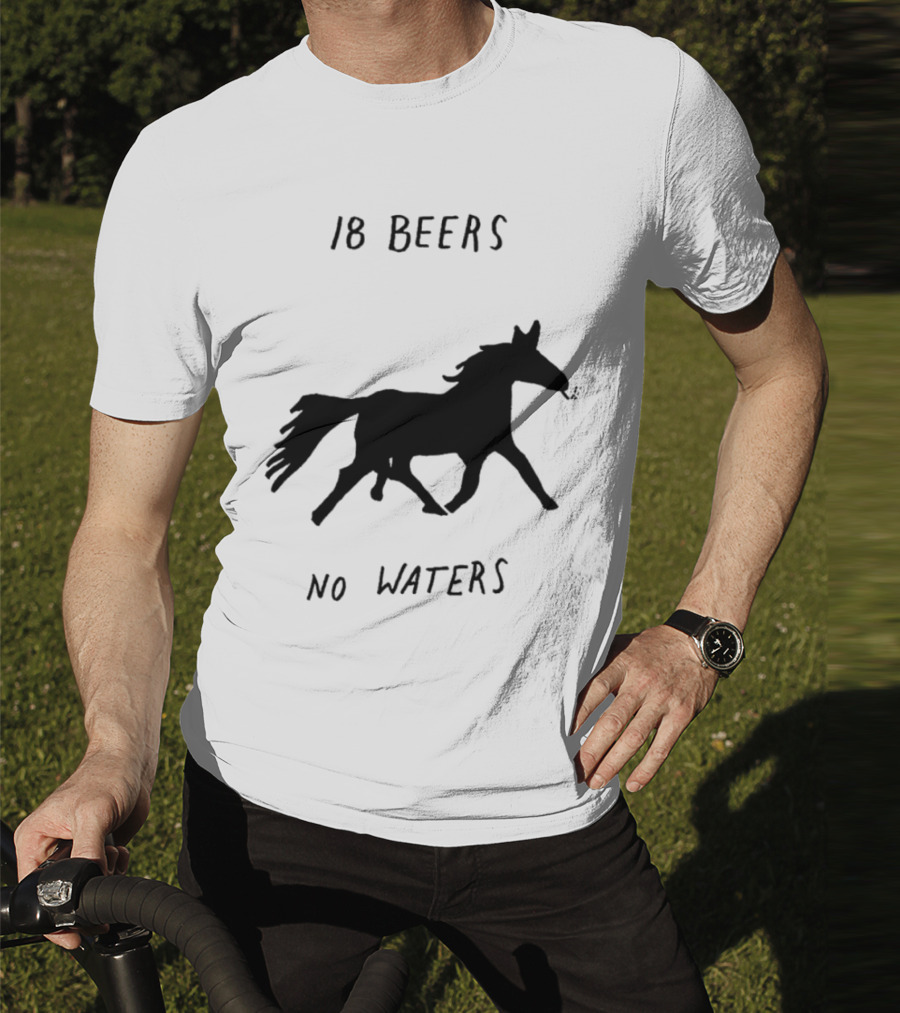 18 Beers No Waters Horse Silhouette Smoking Pipe T-Shirt