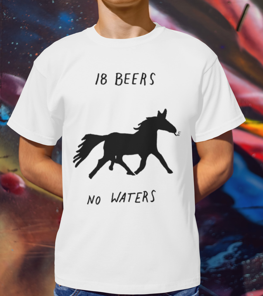 18 Beers No Waters Horse Silhouette Smoking Pipe T-Shirt