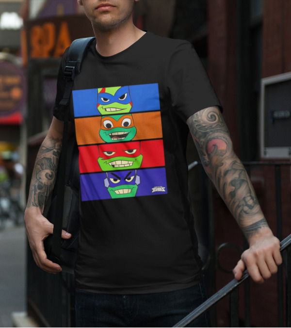Mademark X Teenage Mutant Ninja Turtles Rise Of The Teenage Mutant Ninja Turtles Sewer Squad Colorful Character Faces T-Shirt