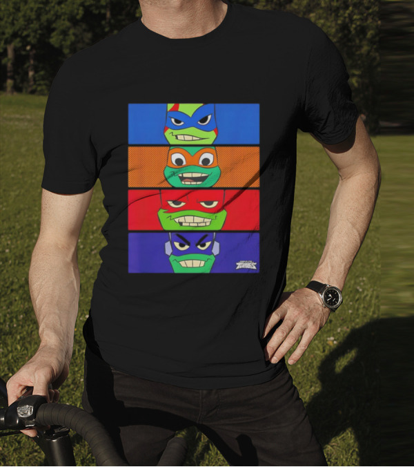 Mademark X Teenage Mutant Ninja Turtles Rise Of The Teenage Mutant Ninja Turtles Sewer Squad Colorful Character Faces T-Shirt