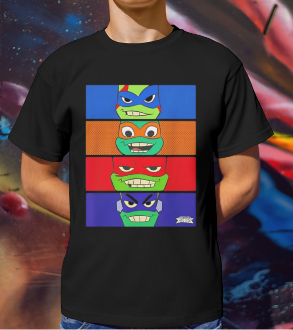Mademark X Teenage Mutant Ninja Turtles Rise Of The Teenage Mutant Ninja Turtles Sewer Squad Colorful Character Faces T-Shirt