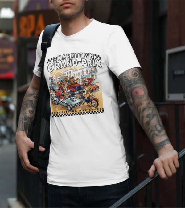 Boardtown Grand-Prix Colorful Animal Parade Benefit MSU Access T-Shirt