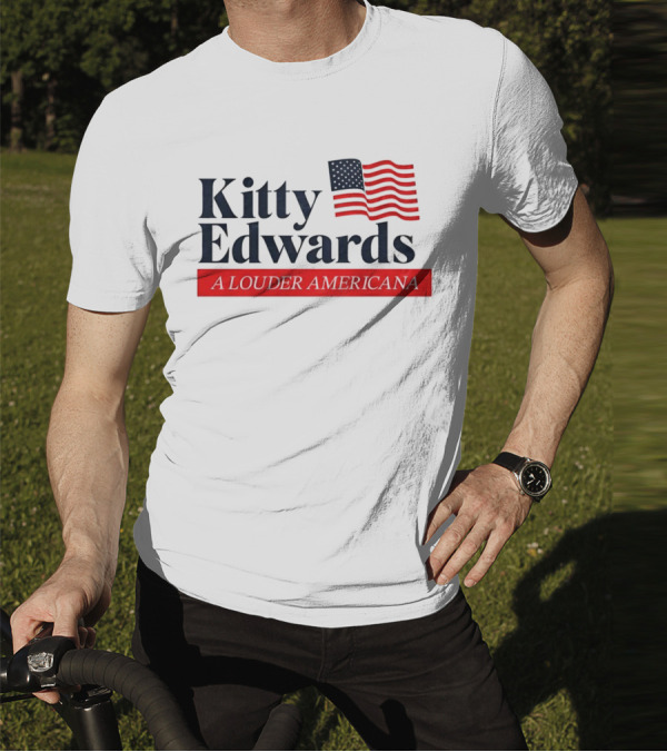 Kitty Edwards A Louder Americana American Flag T-Shirt