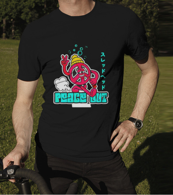 Peace Out Threadhead Japanese Text Bubble Elements T-Shirt