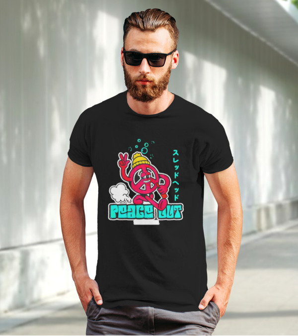 Peace Out Threadhead Japanese Text Bubble Elements T-Shirt