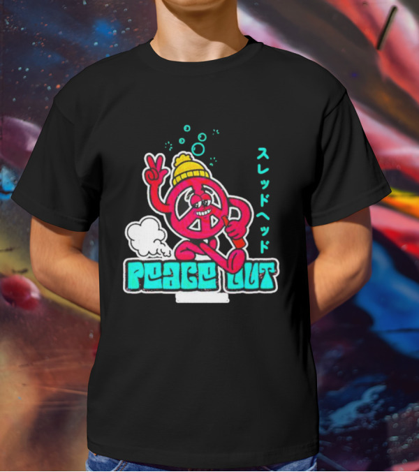 Peace Out Threadhead Japanese Text Bubble Elements T-Shirt