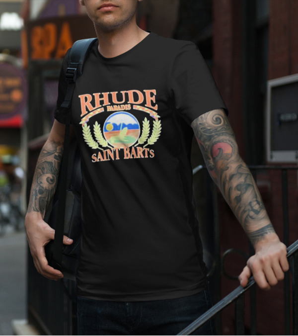 Rhude Paradis Saint Barts Retro Beach Vibes T-Shirt