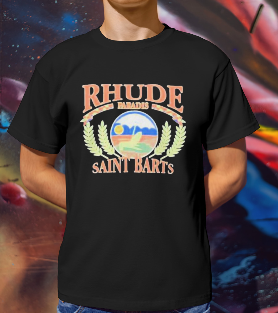 Rhude Paradis Saint Barts Retro Beach Vibes T-Shirt