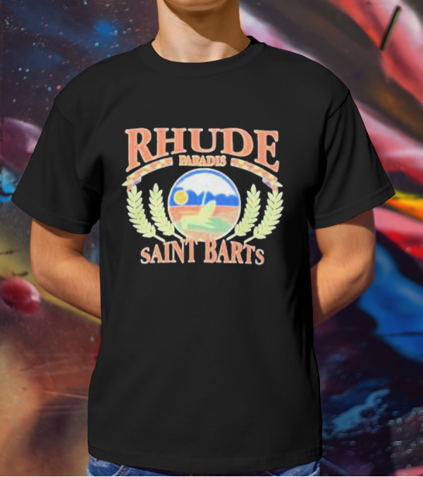 Rhude Paradis Saint Barts Retro Beach Vibes T-Shirt