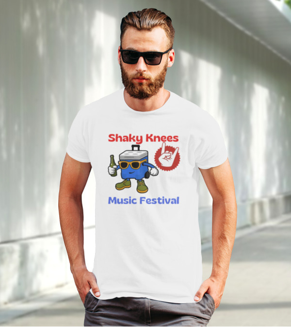 Shaky Knees Music Festival Cooler Character With Sunglasses And Hand Sign T-Shirt