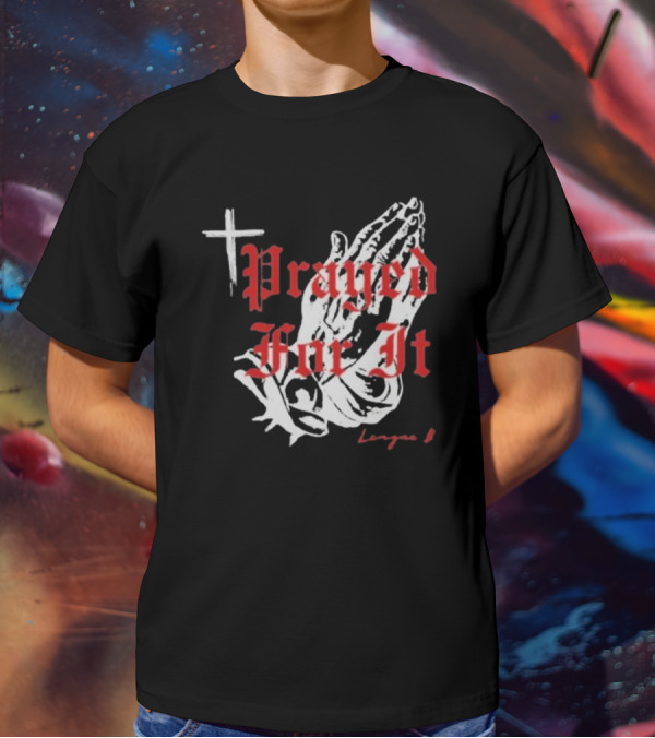 Jrue Holiday Prayed For It League 8 Cross And Praying Hands T-Shirt