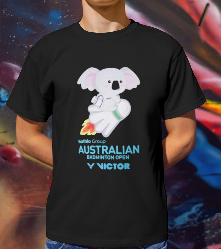Koala Shuttlecock Sathio Group Australian Badminton Open Victor T-Shirt