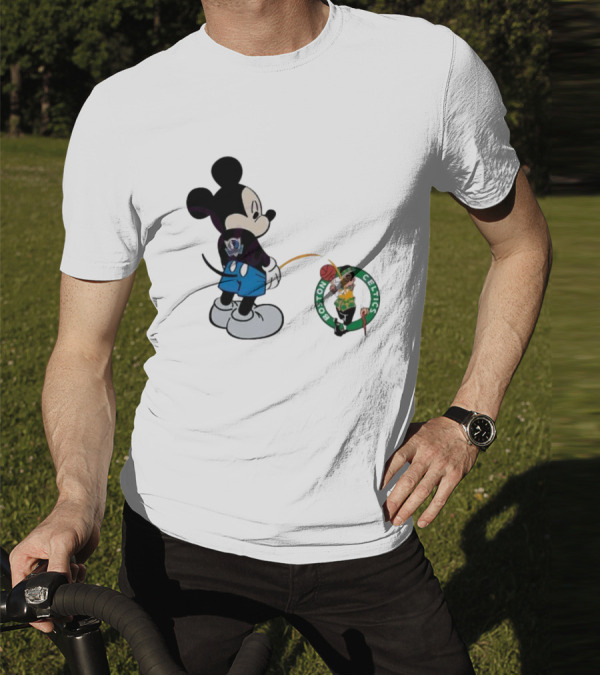 Mickey Mouse Dallas Mavericks Versus Boston Celtics T-Shirt