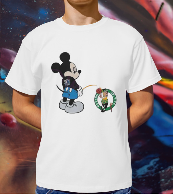 Mickey Mouse Dallas Mavericks Versus Boston Celtics T-Shirt