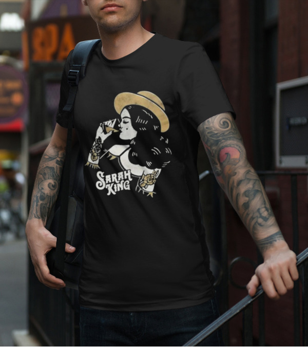 Sarah King Whisky Vintage Tattooed Woman Hat T-Shirt