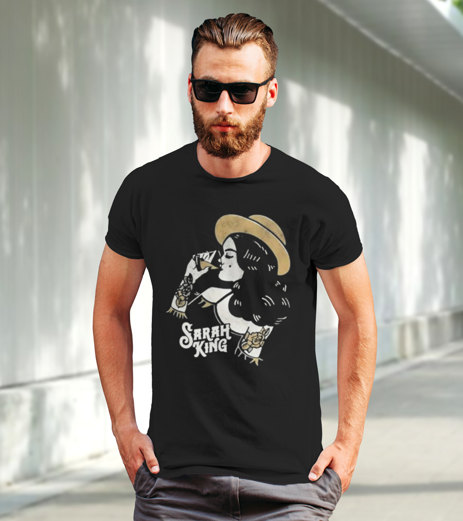 Sarah King Whisky Vintage Tattooed Woman Hat T-Shirt