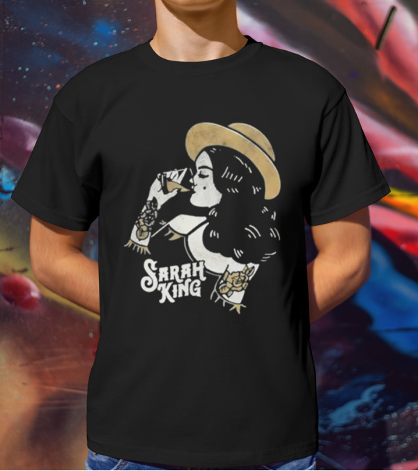 Sarah King Whisky Vintage Tattooed Woman Hat T-Shirt