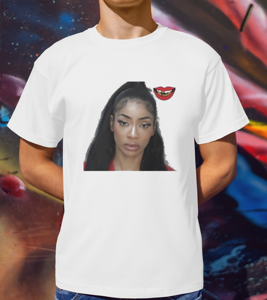 Tommie Lee Arrested Mugshot With Red Lips T-Shirt