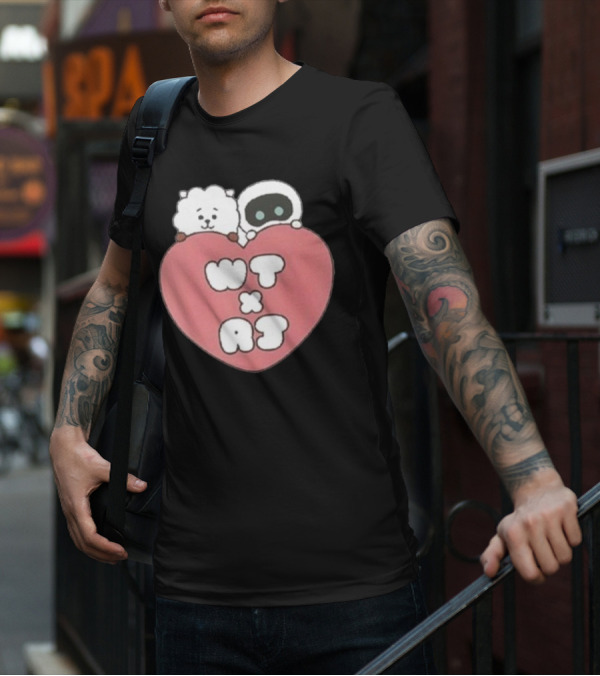 WT X RJ Heart Cute Collaboration T-Shirt