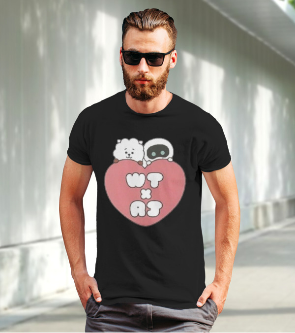 WT X RJ Heart Cute Collaboration T-Shirt