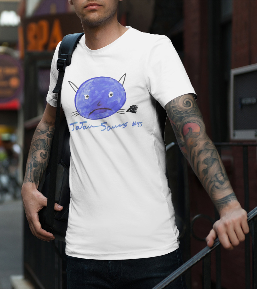 Rookies Paint Carolina Panthers Jajaun Saurs #85 T-Shirt