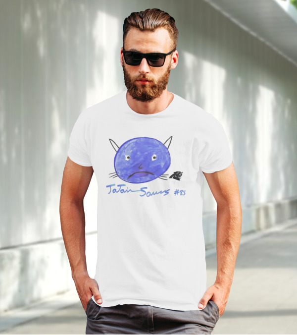 Rookies Paint Carolina Panthers Jajaun Saurs #85 T-Shirt