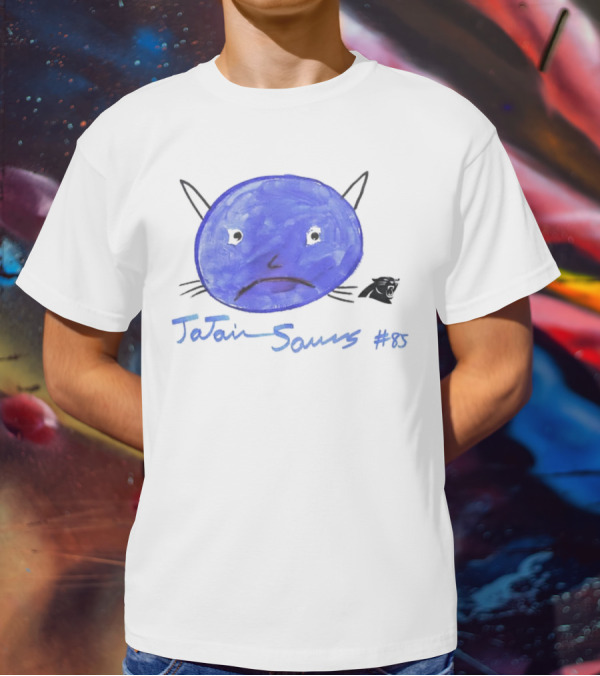 Rookies Paint Carolina Panthers Jajaun Saurs #85 T-Shirt