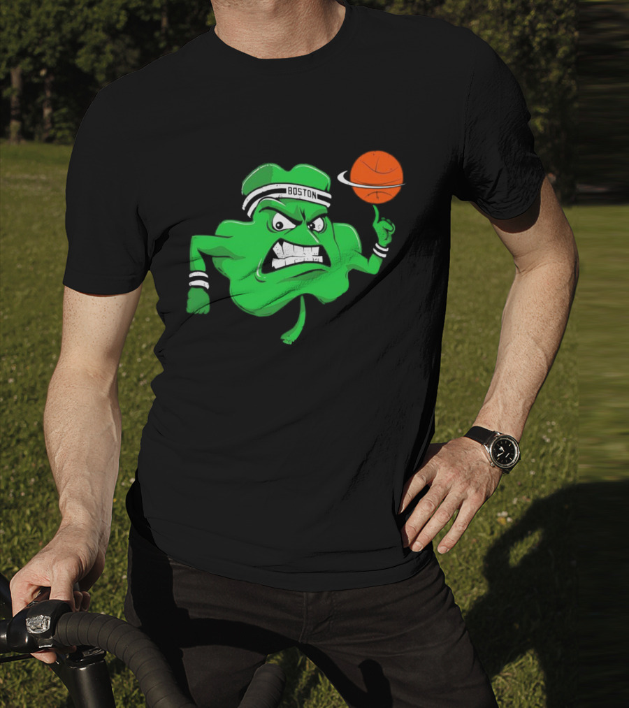 Boston Celtics Angry Clover Basketball T-Shirt