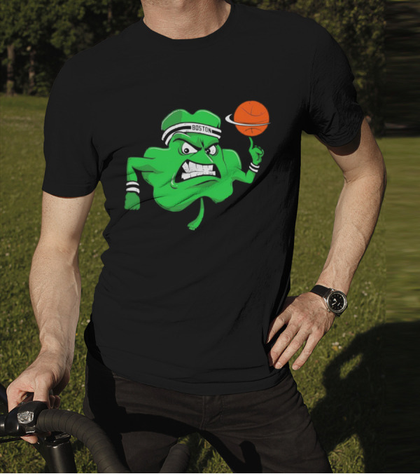 Boston Celtics Angry Clover Basketball T-Shirt