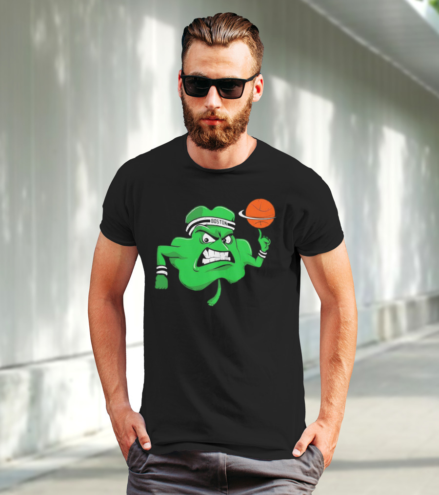Boston Celtics Angry Clover Basketball T-Shirt
