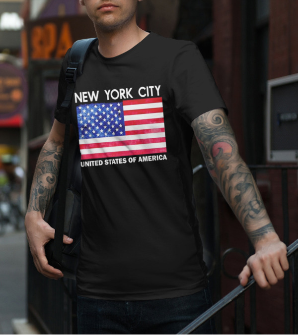 NEW YORK CITY UNITED STATES OF AMERICA FLAG T-Shirt