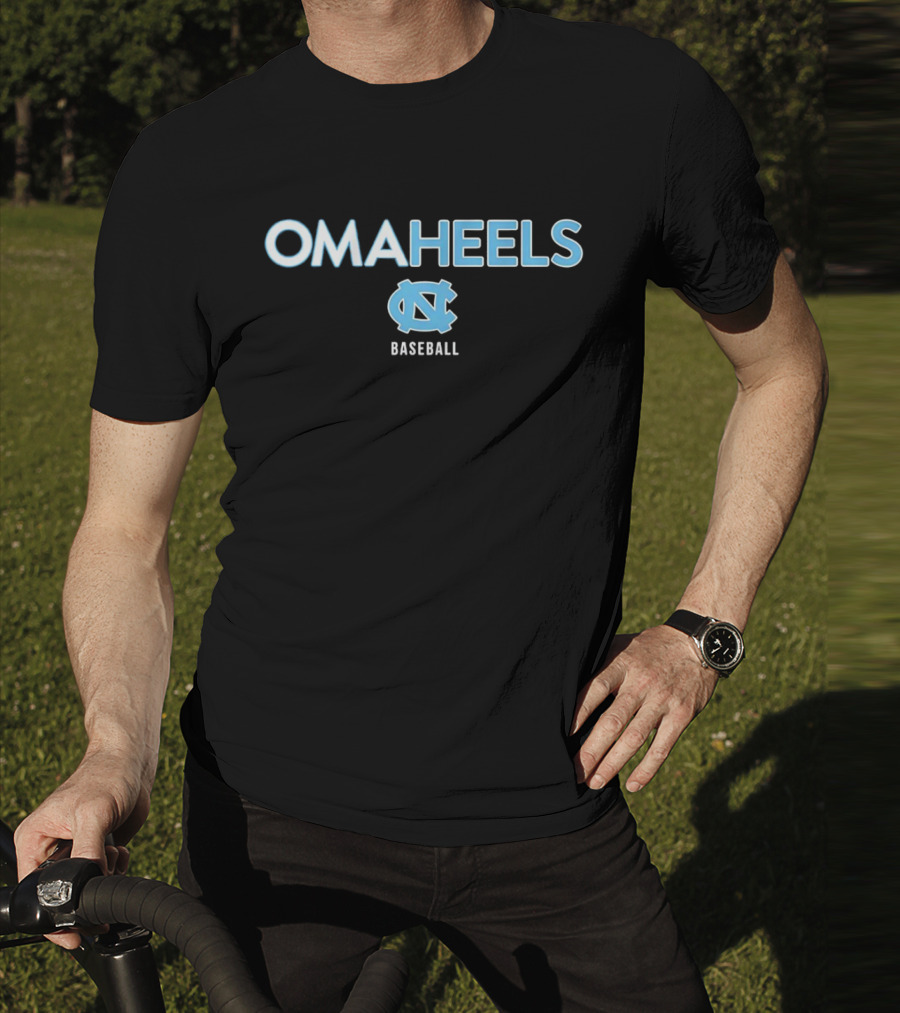 OMAHEELS North Carolina Tar Heels Baseball T-Shirt