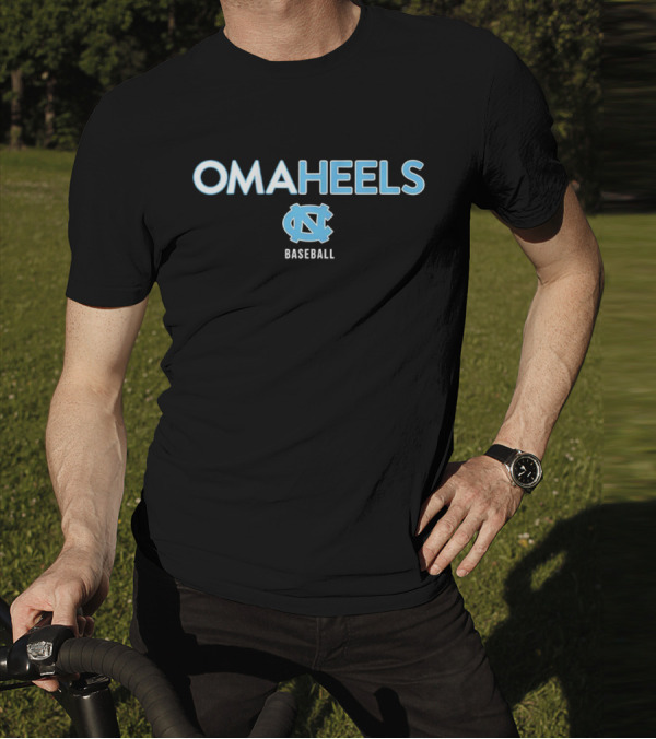 OMAHEELS North Carolina Tar Heels Baseball T-Shirt