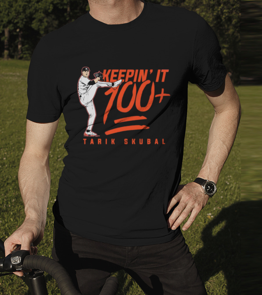 Tarik Skubal Keepin’ It 100+ Pitcher Pose T-Shirt
