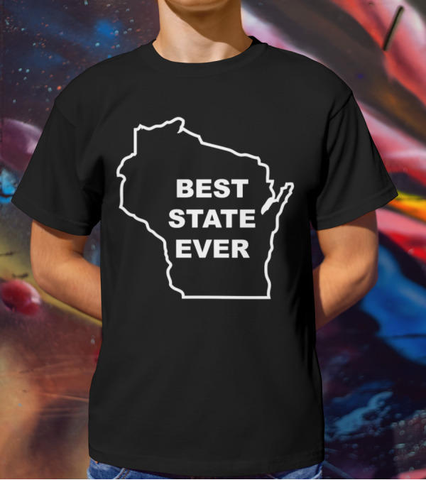 Wisconsin Best State Ever Outline T-Shirt