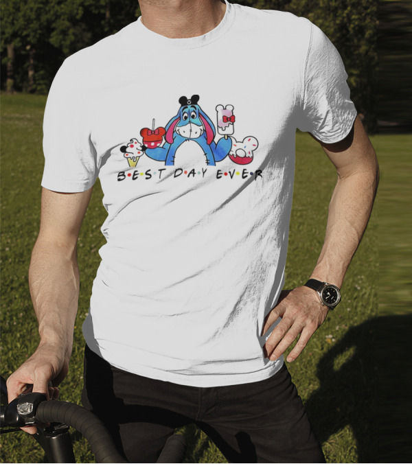 Eeyore Best Day Ever Disney Mouse Ears Cupcakes And Ice Cream T-Shirt