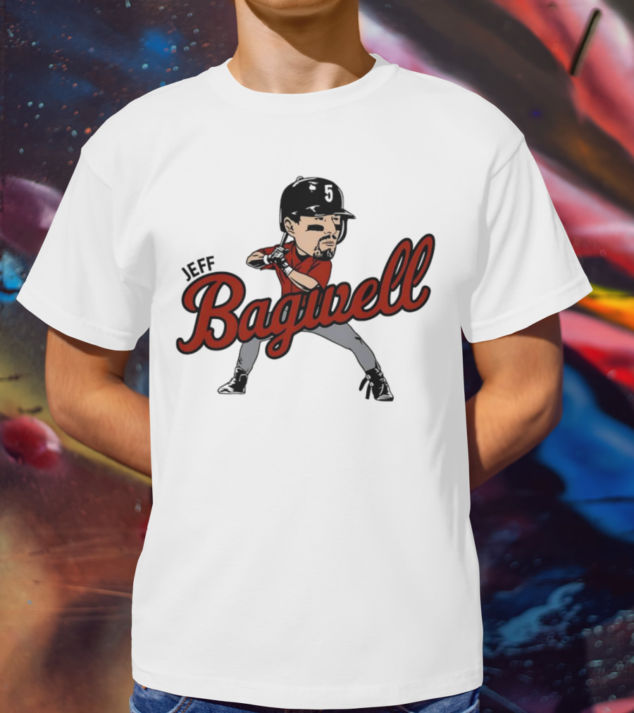 Jeff Bagwell Houston Astros Caricature Baseball T-Shirt