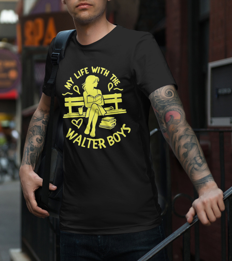 My Life With The Walter Boys Book Reader On Park Bench T-Shirt
