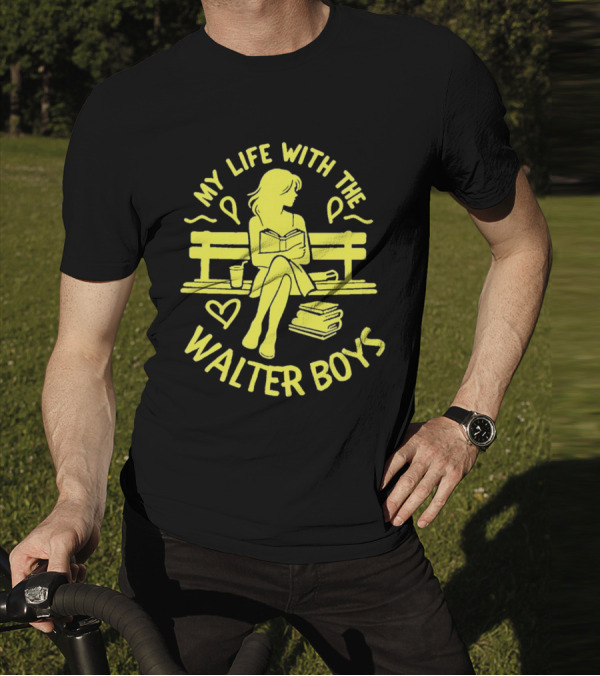 My Life With The Walter Boys Book Reader On Park Bench T-Shirt