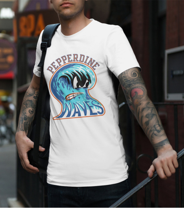 Pepperdine Waves Vintage Angry Wave T-Shirt