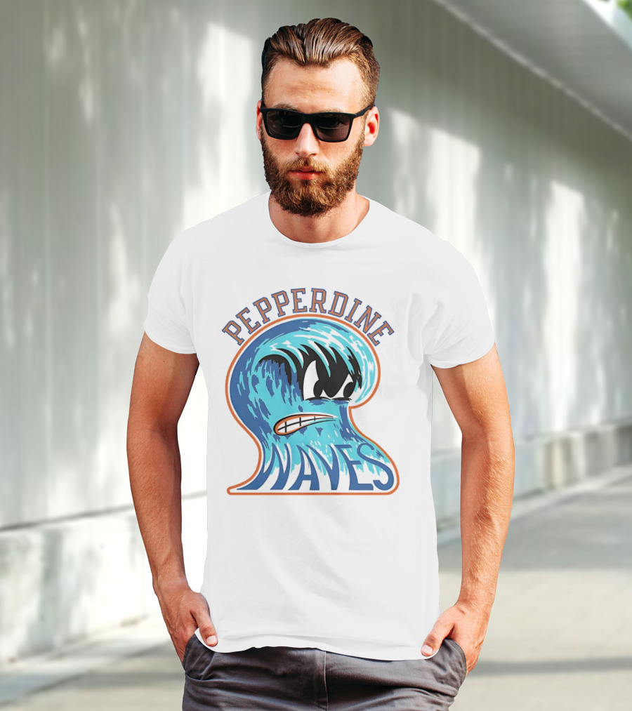 Pepperdine Waves Vintage Angry Wave T-Shirt