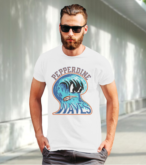 Pepperdine Waves Vintage Angry Wave T-Shirt