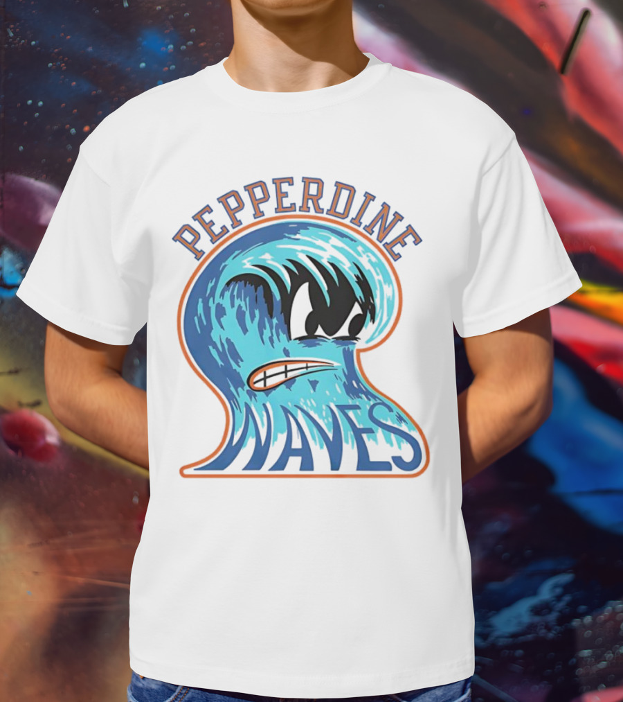 Pepperdine Waves Vintage Angry Wave T-Shirt